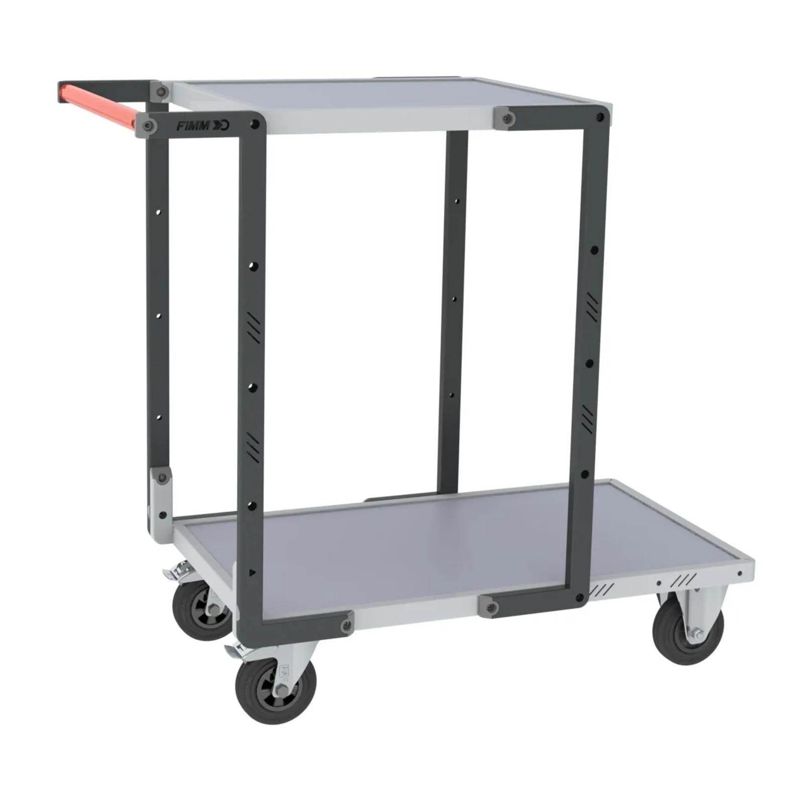 Servante 2 plateaux mélaminé 1 plateau 850x500 mm et 1 plateau + roues CC 250 kg - FIMM - 884721111