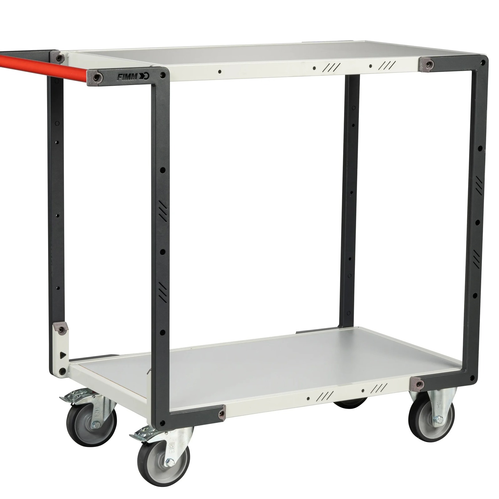 Servante 2 plateaux mélaminé 850x500 mm roues TPE 250 kg - FIMM - 884721122