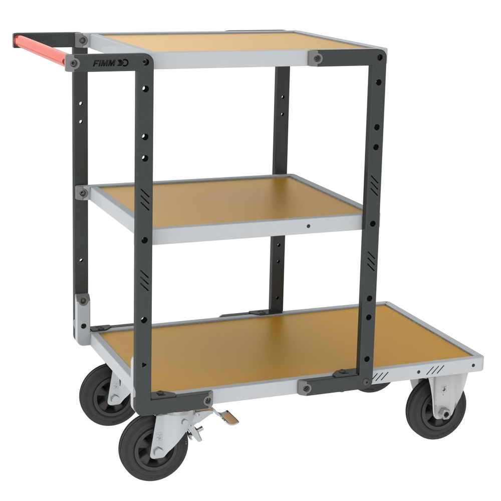 Servante 3 plateaux médium roues CC 400 kg - FIMM - 884721233