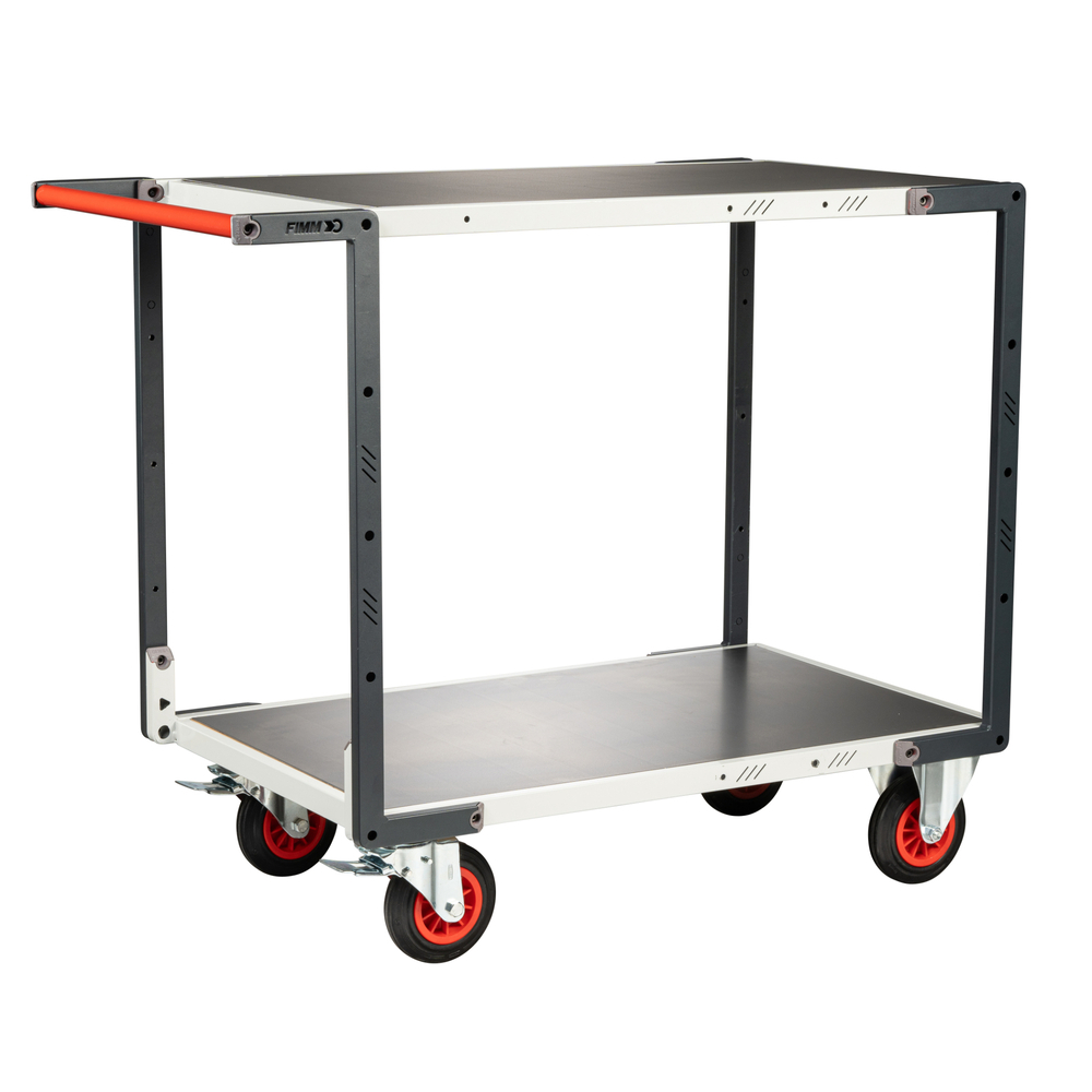 Servante Flat-Pack avec 2 plateaux tôle 850x500 mm 400 kg - FIMM - 884721332
