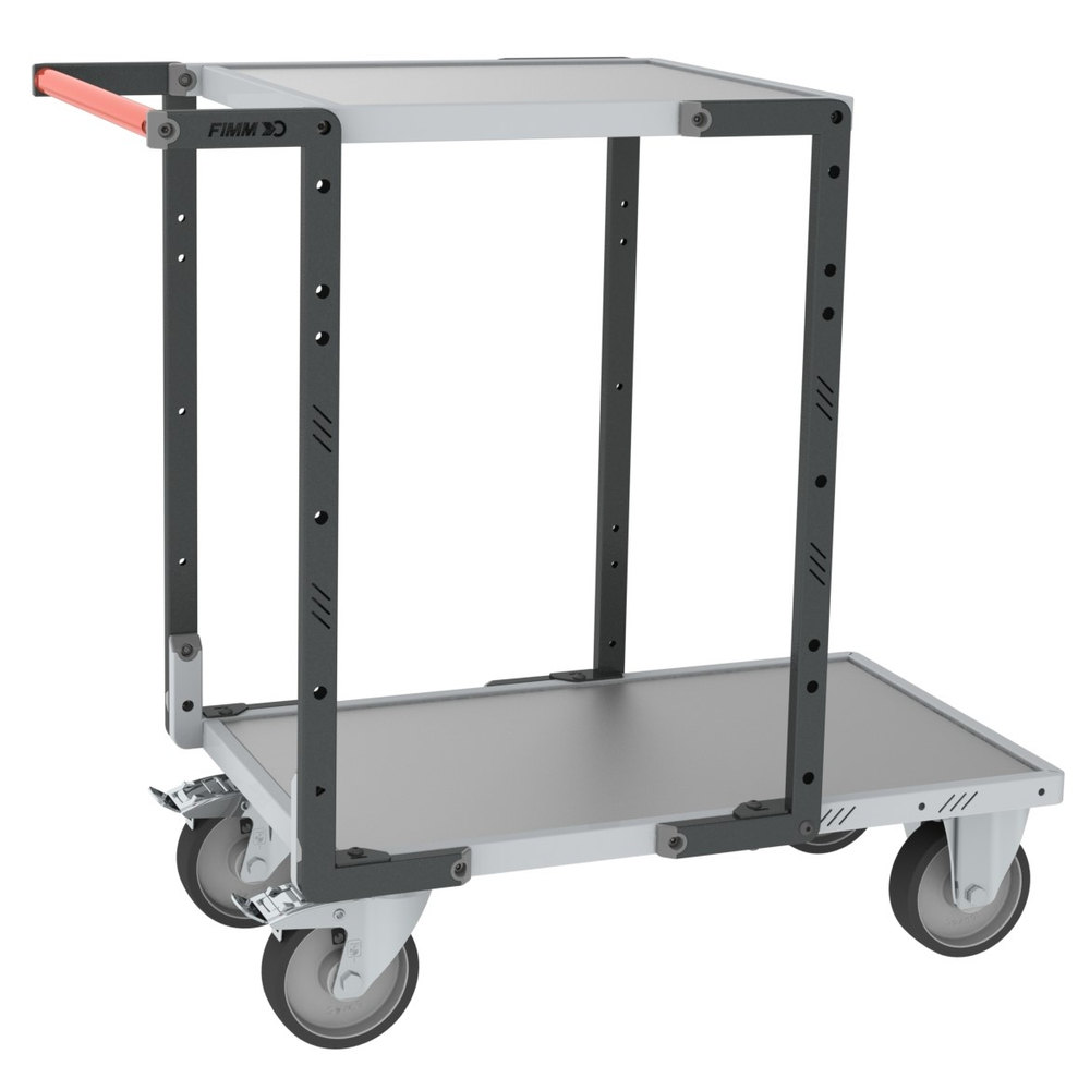 Servante Flat-Pack 2 plateaux tôle 400 kg - FIMM - 884721341