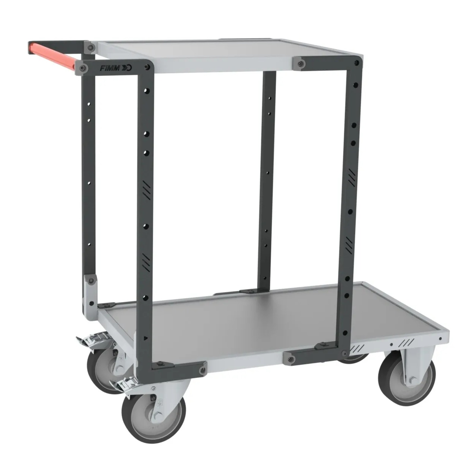 Servante Flat-Pack 2 plateaux tôle 400 kg - FIMM - 884721341