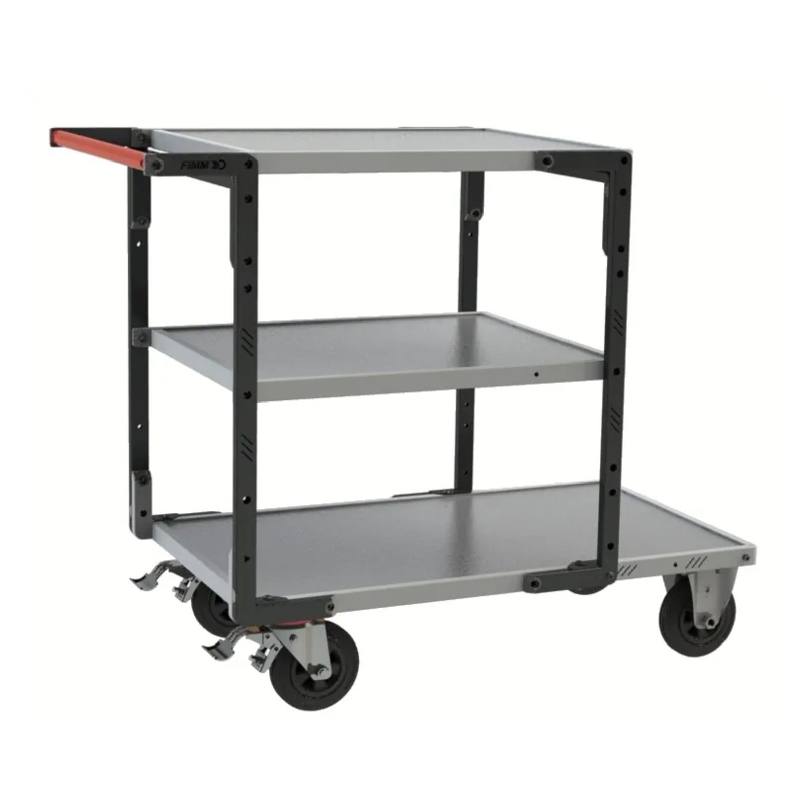 Servante Flat-Pack 3 plateaux tôle 400 kg - FIMM - 884722333