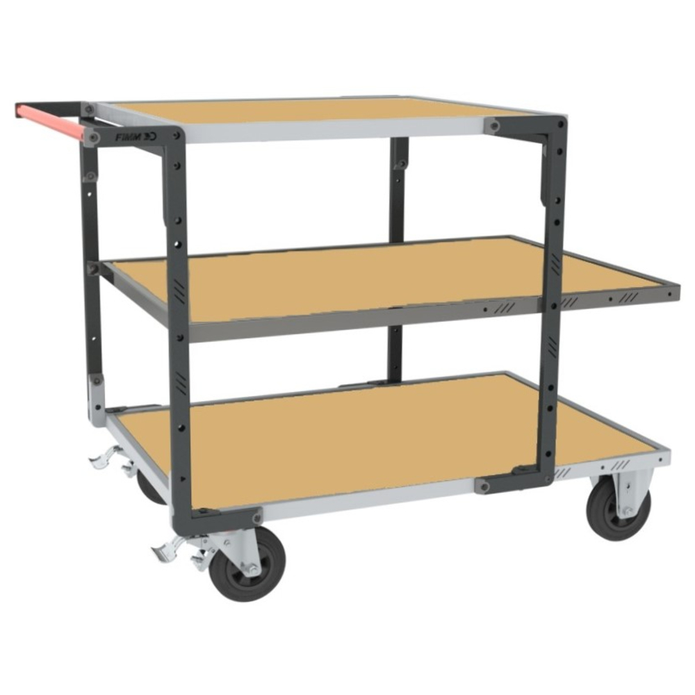 Servante Flat-Pack 3 plateaux charge 400 kg - FIMM - 884732235