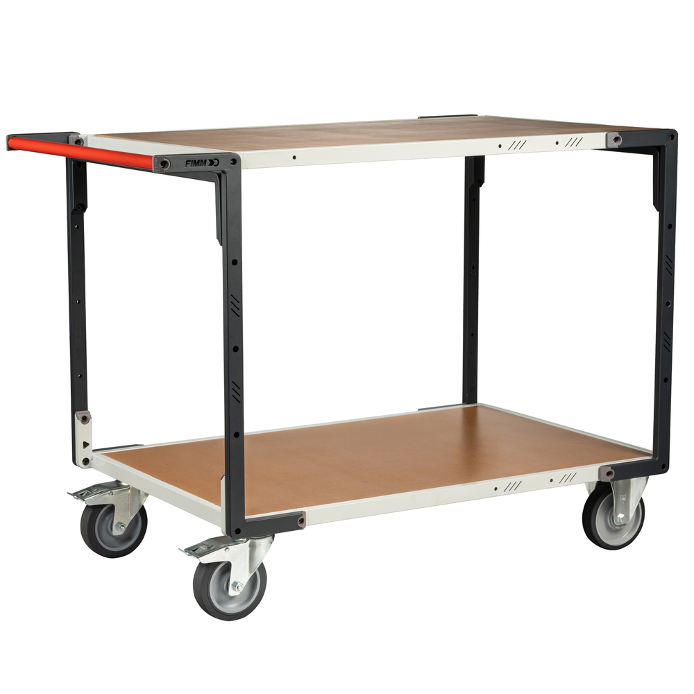 Servante 2 plateaux médium 1200x800 mm roues TPE 400 kg - FIMM - 884732242
