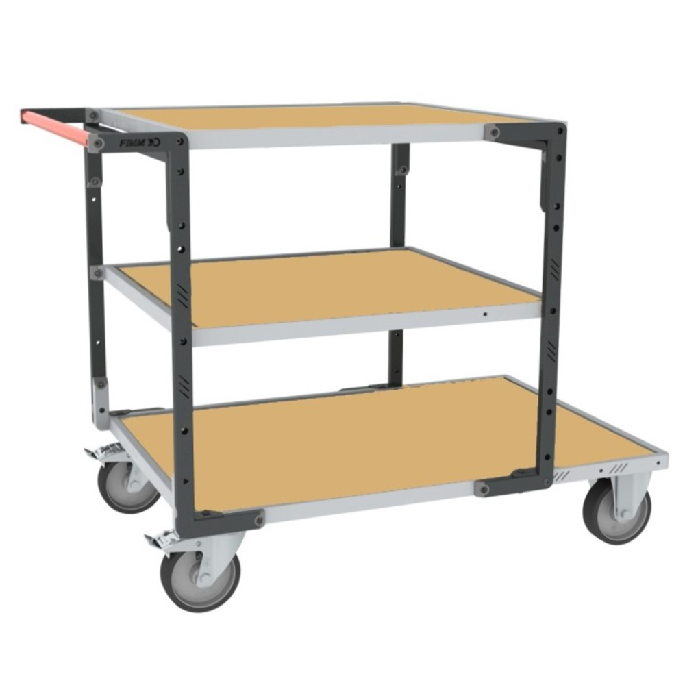 Servante Flat-Pack 3 plateaux médium charge 400 kg - FIMM - 884732243