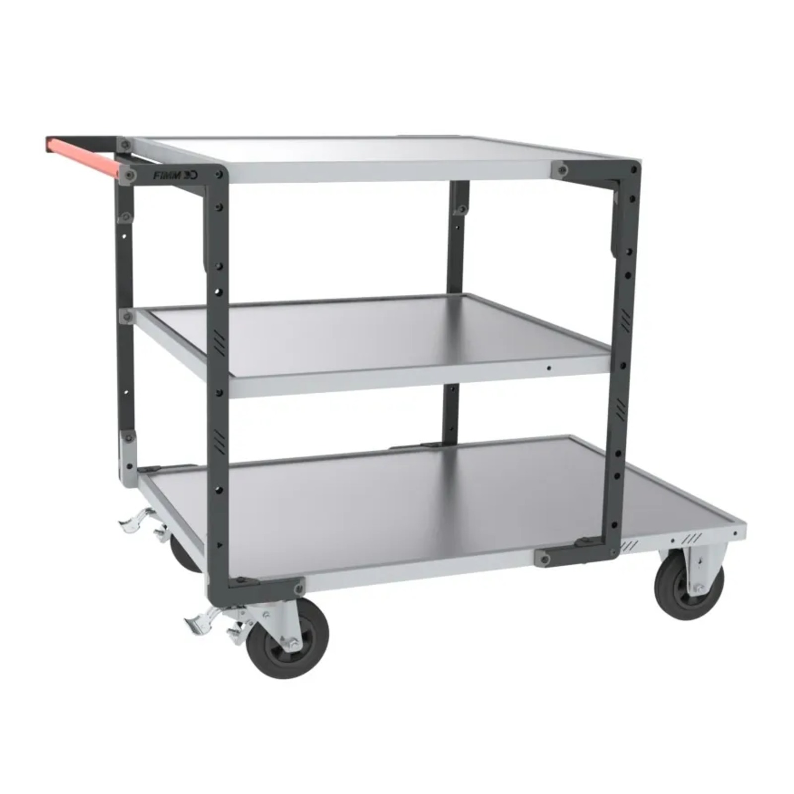 Servante Flat-Pack 3 plateaux tôle charge 400 kg - FIMM - 884732333