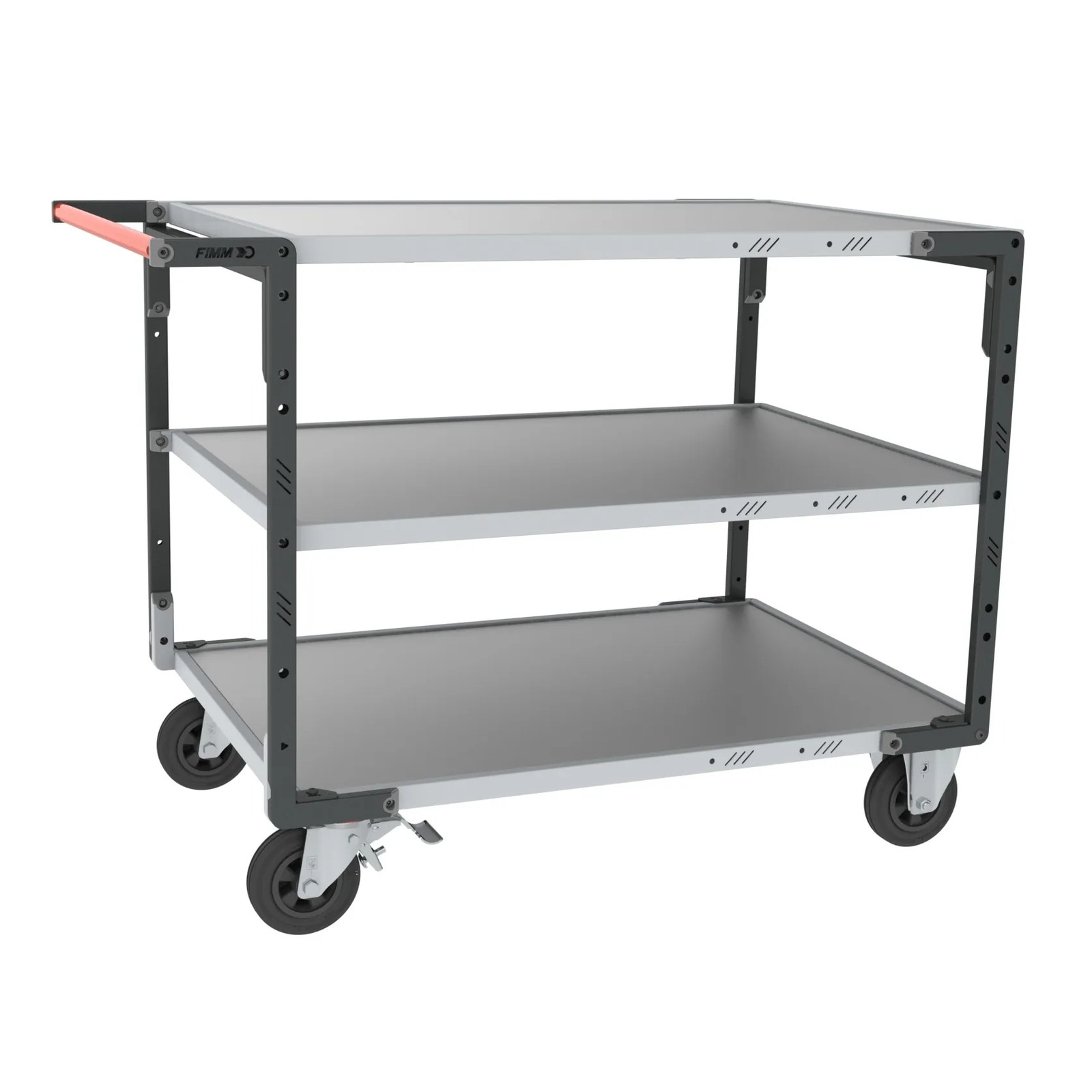Servante Flat-Pack 3 plateaux tôle 1200x800 mm 400 kg - FIMM - 884732334