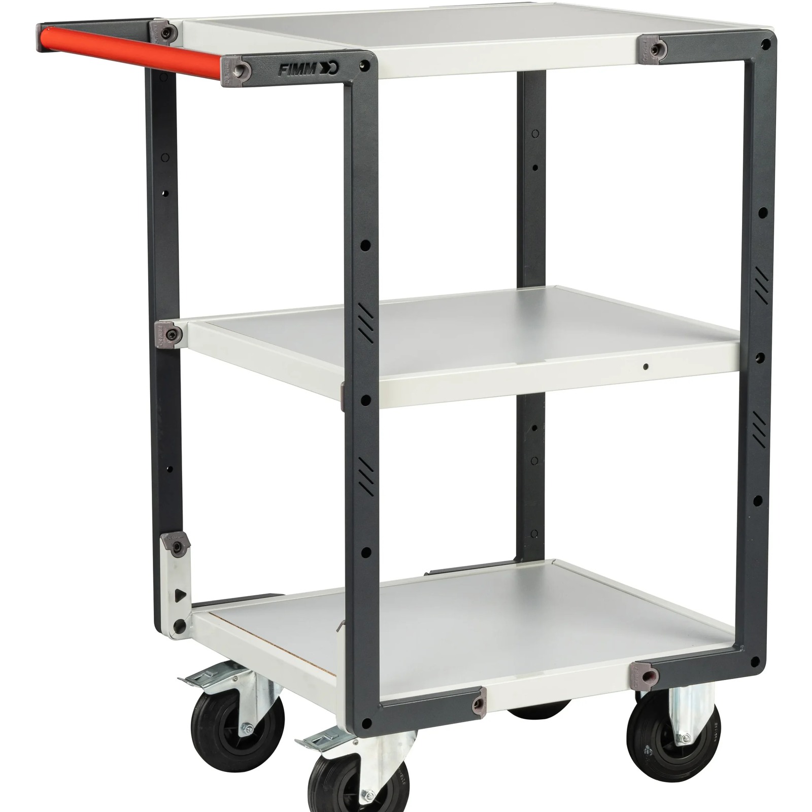 Servante montée 3 plateaux mélaminé 550x500 mm roues CC 250 kg - FIMM - 886720112