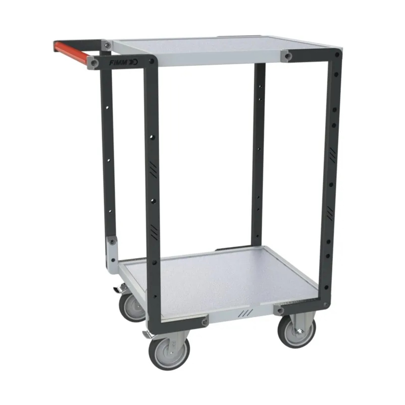 Servante montée 2 plateaux mélaminé 550x500 mm roues TPE 250 kg - FIMM - 886720121