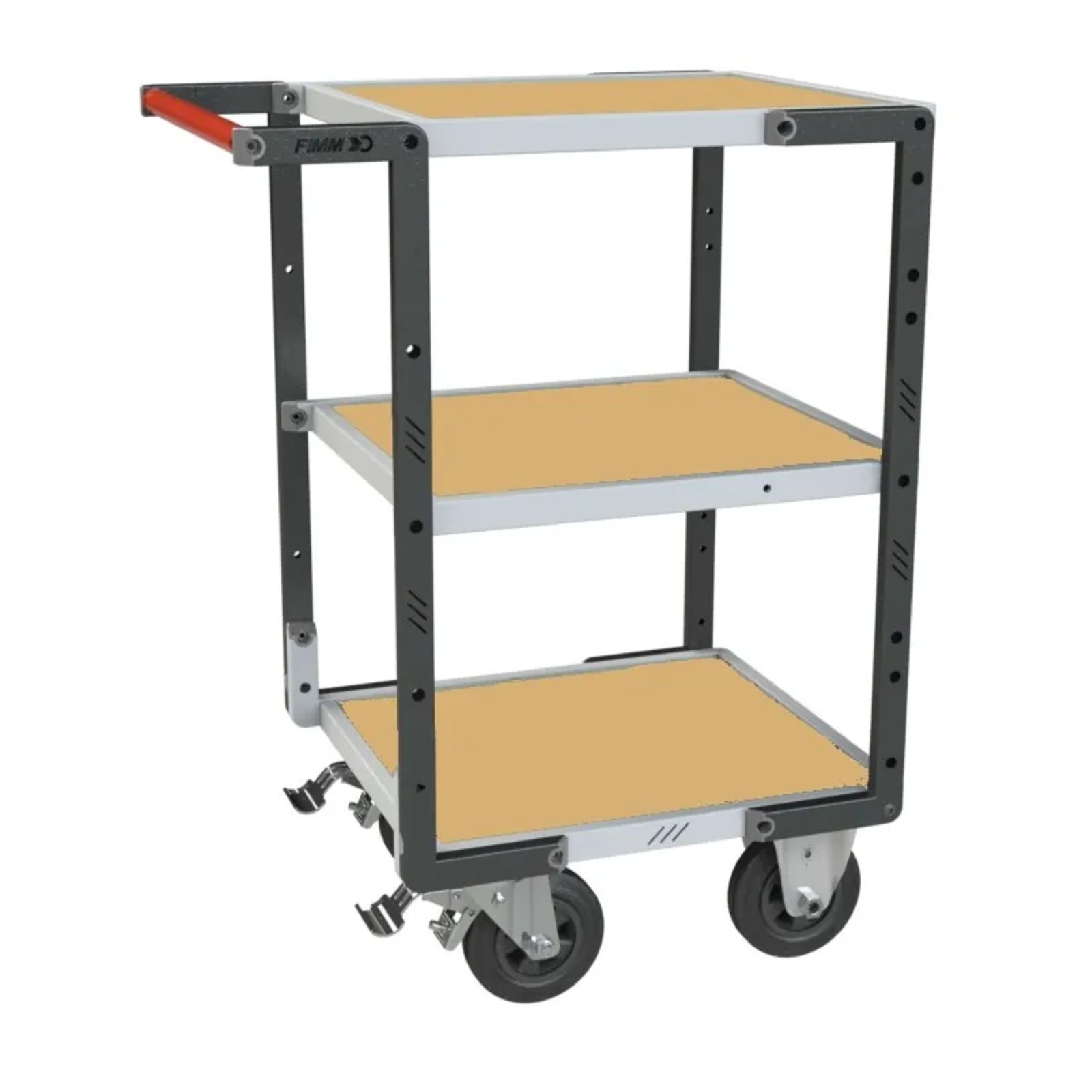 Servante montée 3 plateaux 550x500 mm charge 400 kg - FIMM - 886720232