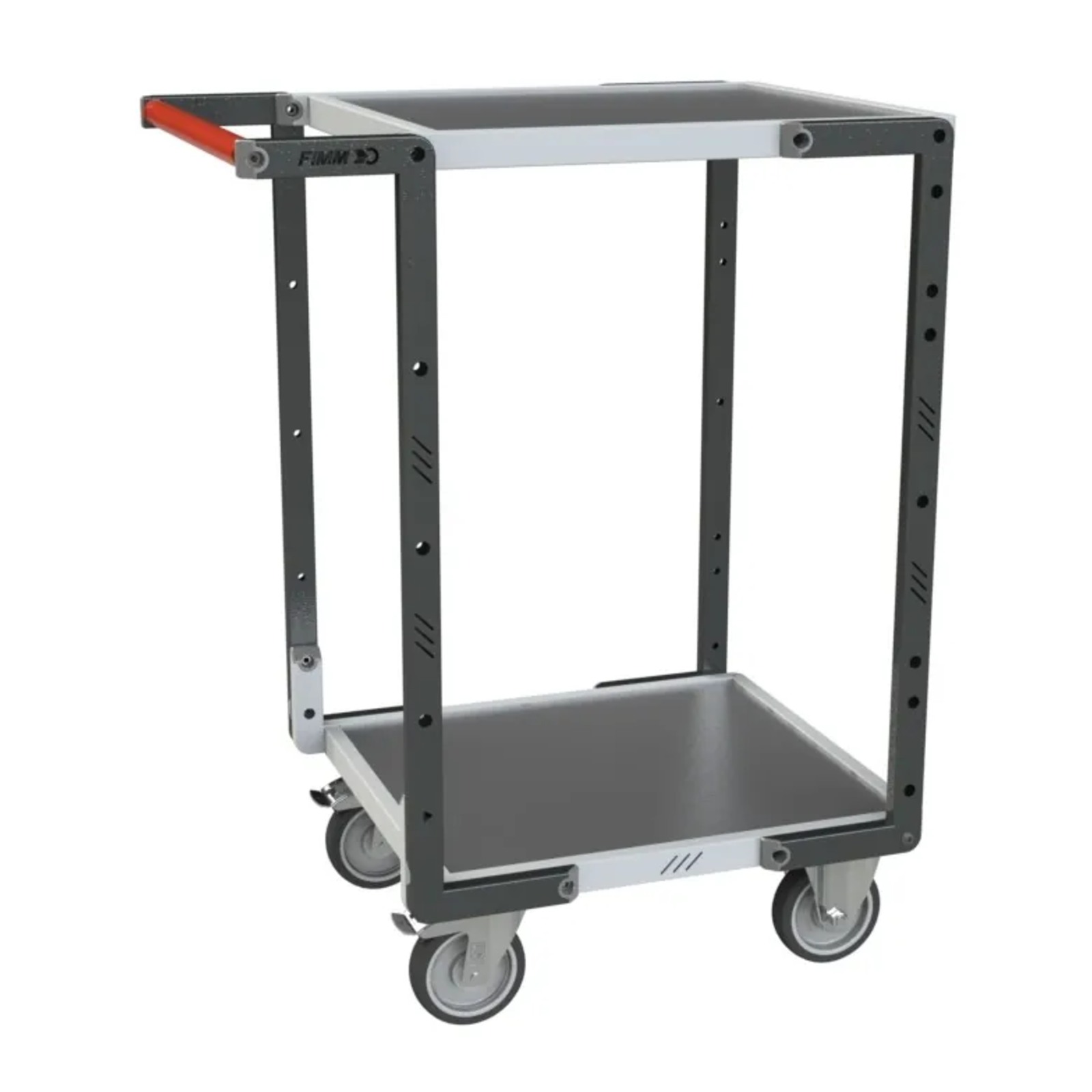Servante montée 2 plateaux tôle 550x500 mm roues TPE 250 kg - FIMM - 886720321
