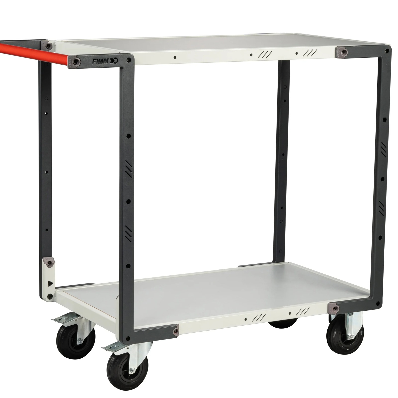 Servante montée 2 plateaux mélaminé 850x500 mm roues CC 250 kg - FIMM - 886721112