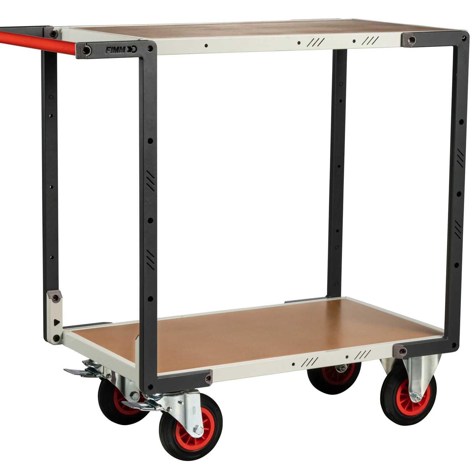 Servante montée 2 plateaux médium 850x500 mm roues CC 400 kg - FIMM - 886721232