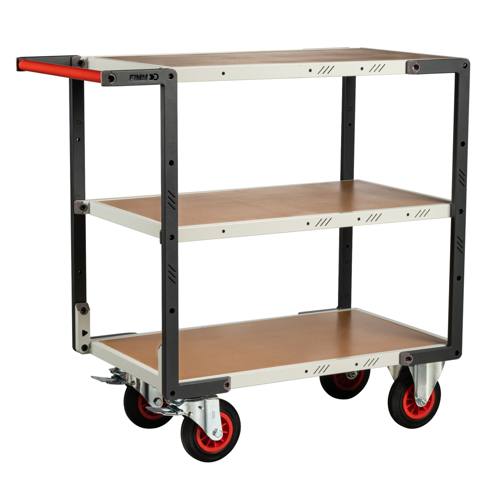 Servante montée 3 plateaux 850x500 mm charge 400 kg - FIMM - 886721234