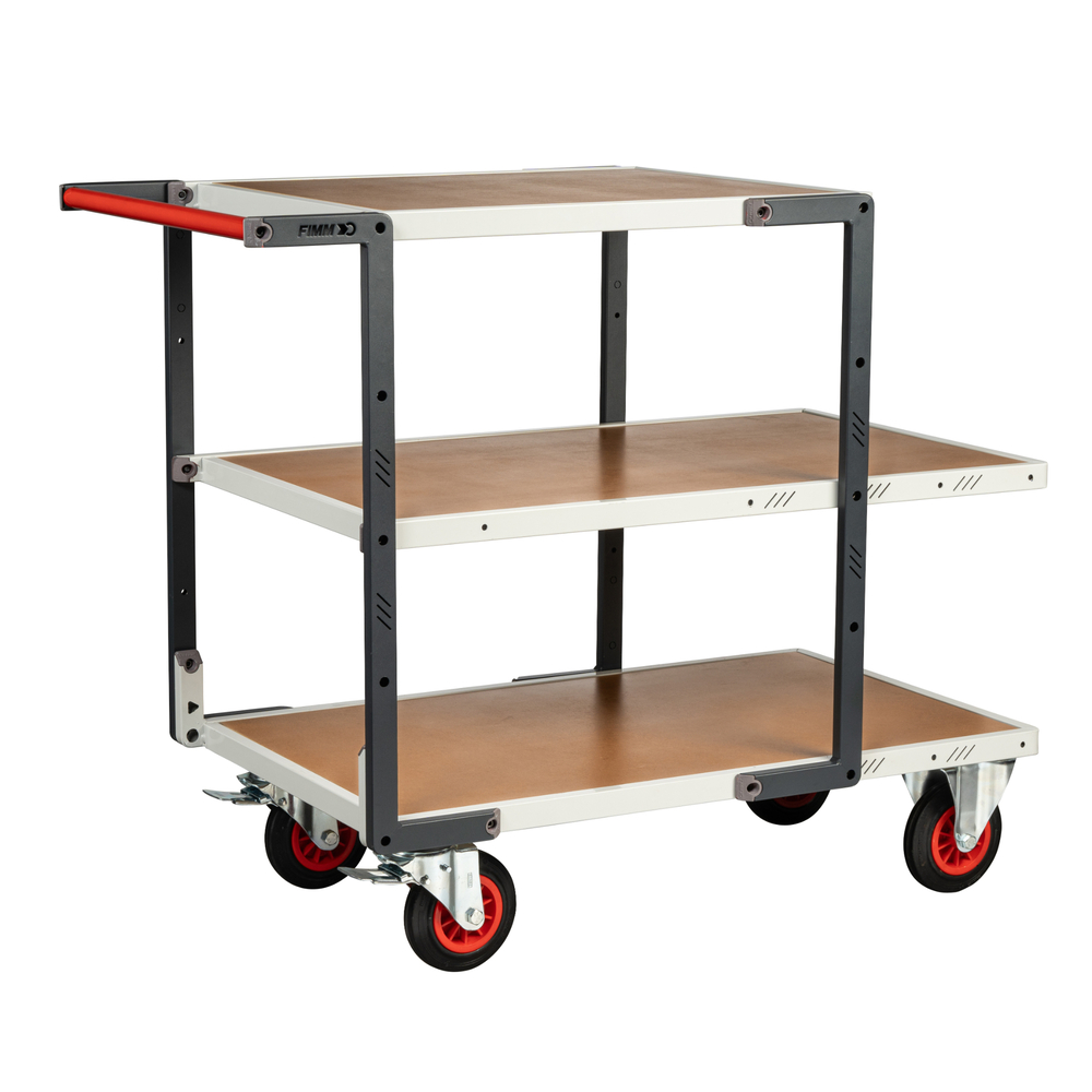 Servante montée 3 plateaux médium charge 400 kg - FIMM - 886721235