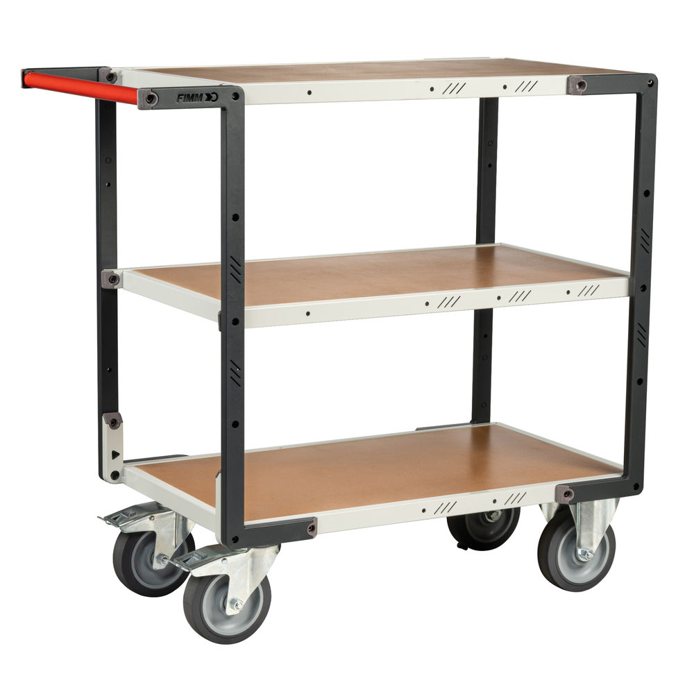 Servante montée 3 plateaux 850x500 mm charge 400 kg - FIMM - 886721244