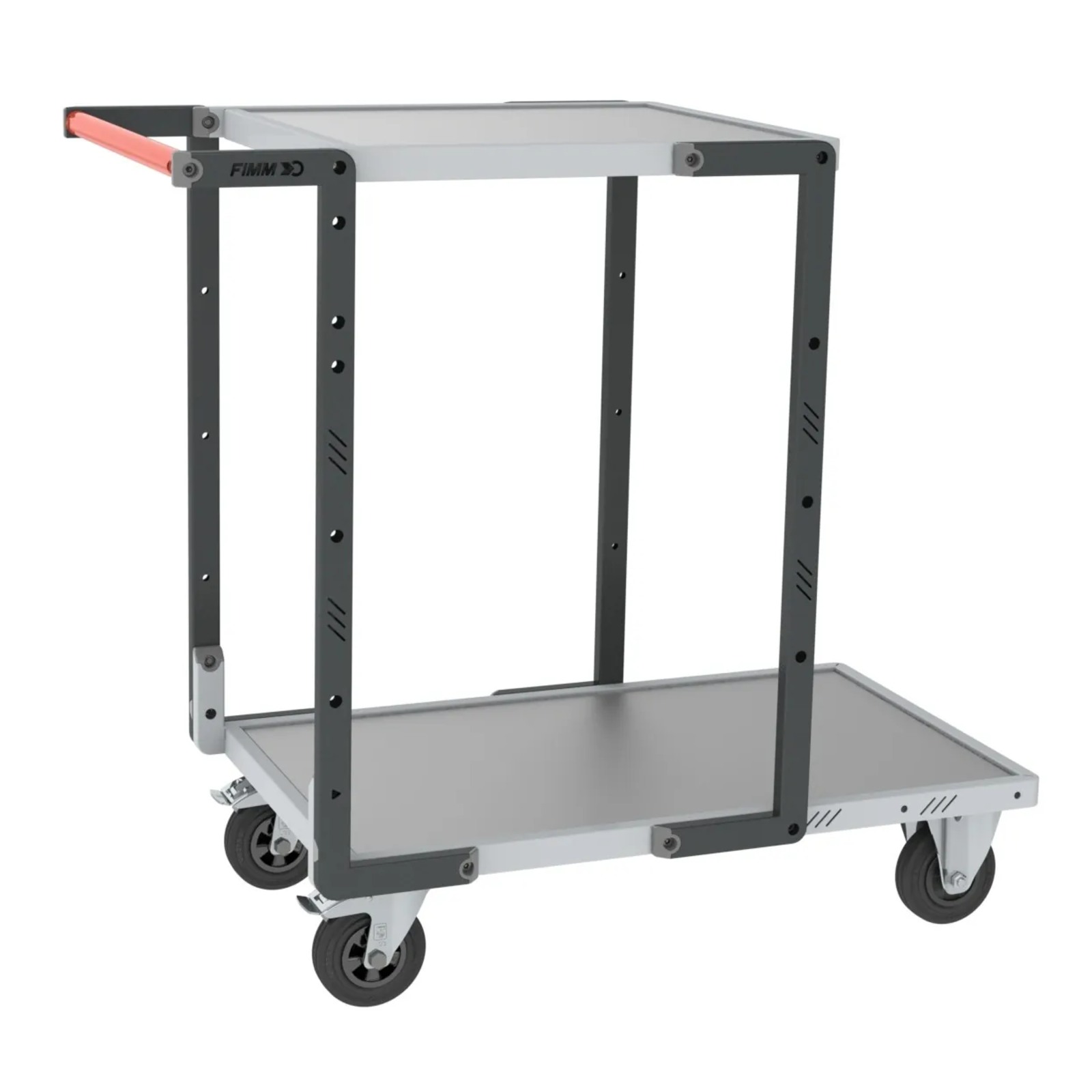 Servante montée 2 plateaux tôle galva + roues CC 250 kg - FIMM - 886721311
