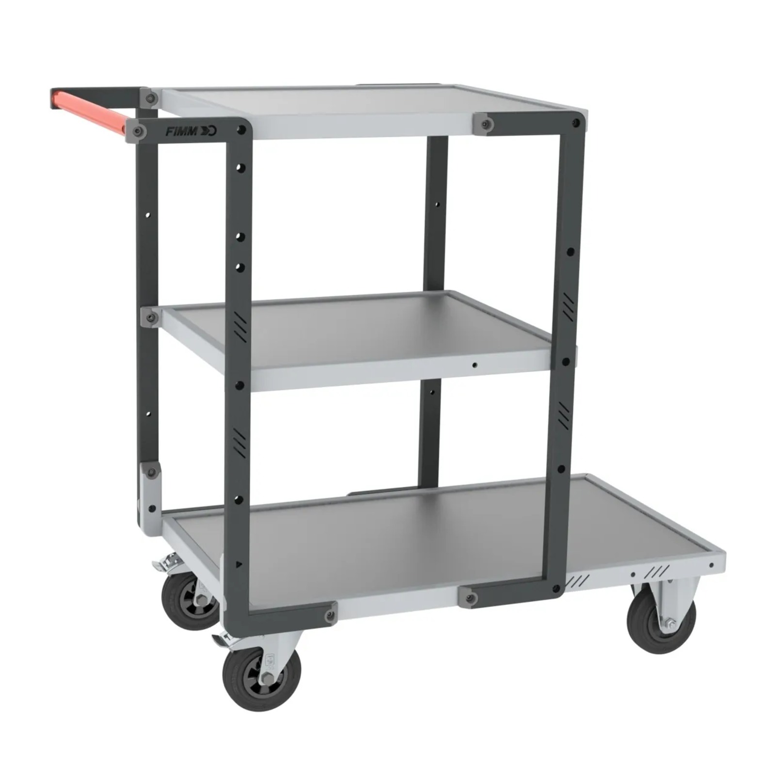 Servante montée 3 plateaux tôle galva charge 250 kg - FIMM - 886721313