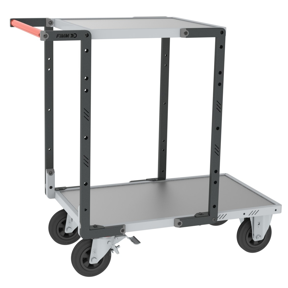 Servante montée 2 plateaux tôle galva charge 400 kg - FIMM - 886721331
