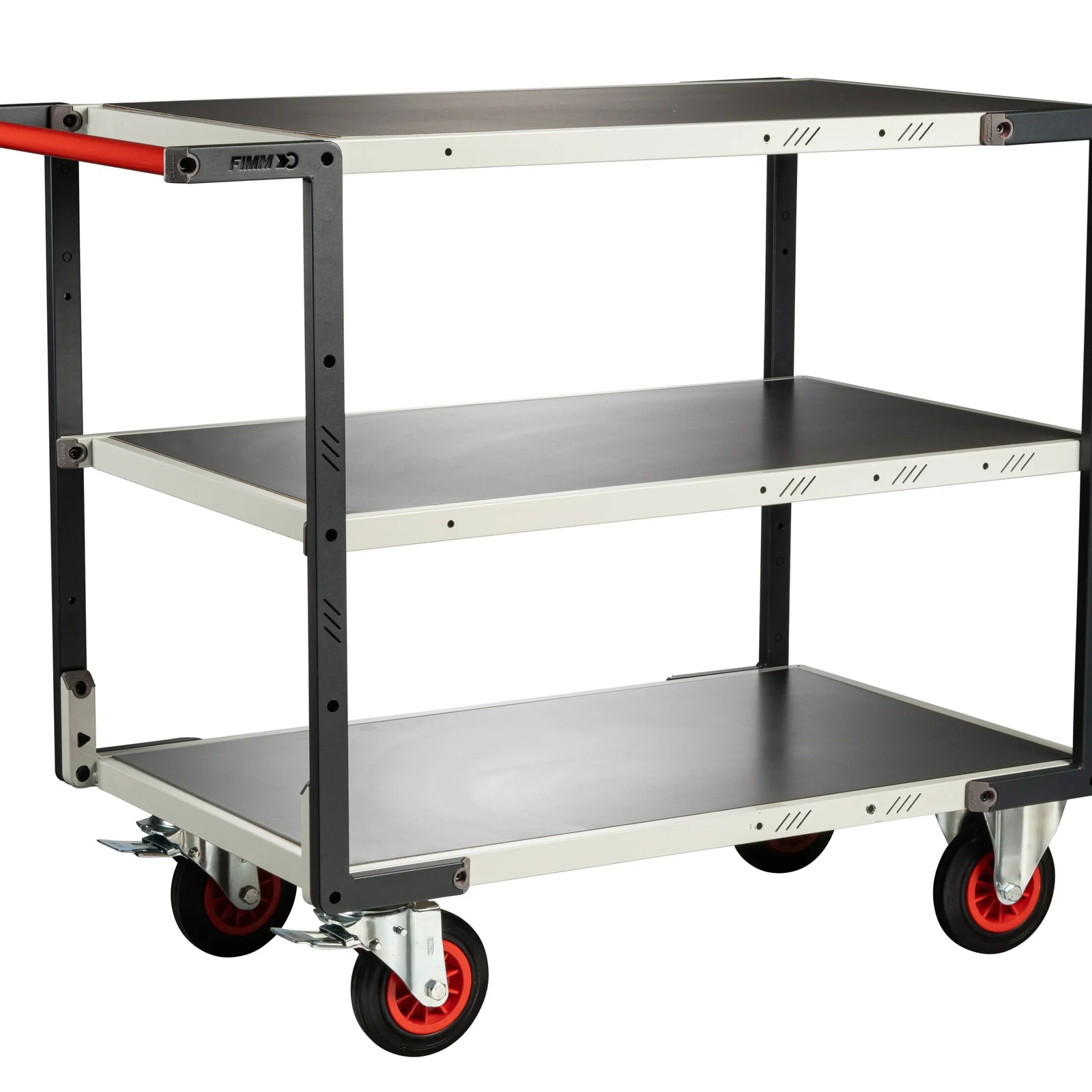 Servante montée 3 plateaux tôle 850x500 mm charge 400 kg - FIMM - 886721334