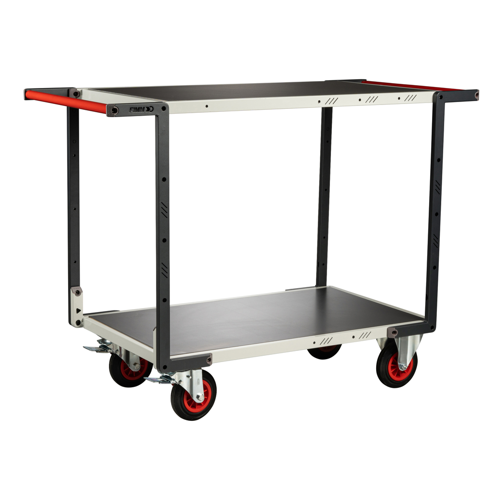 Servante montée 2 plateaux tôle galva 850x500 mm charge 400 kg - FIMM - 886721336