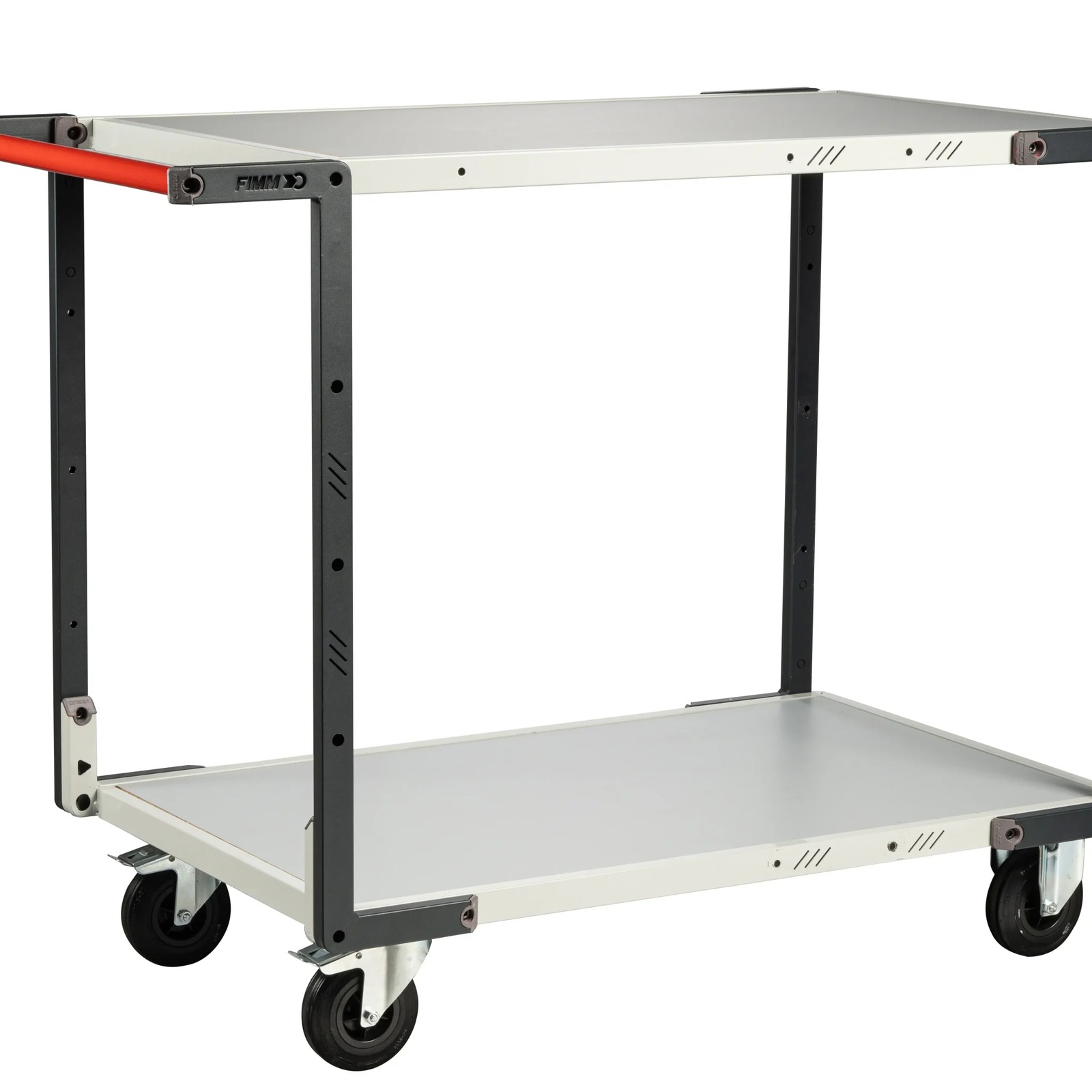 Servante montée 2 plateaux mélaminé + roues CC, 250 kg - FIMM - 886722112
