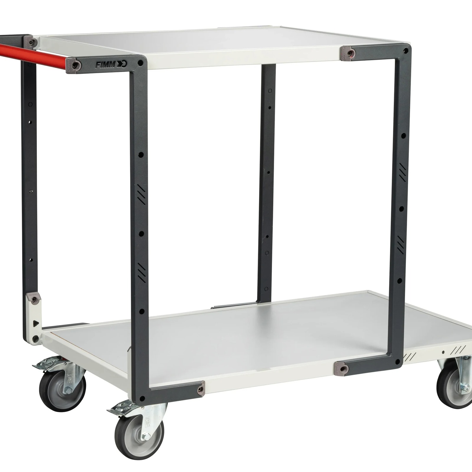 Servante montée 2 plateaux mélaminé + roues TPE 250 kg - FIMM - 886722121