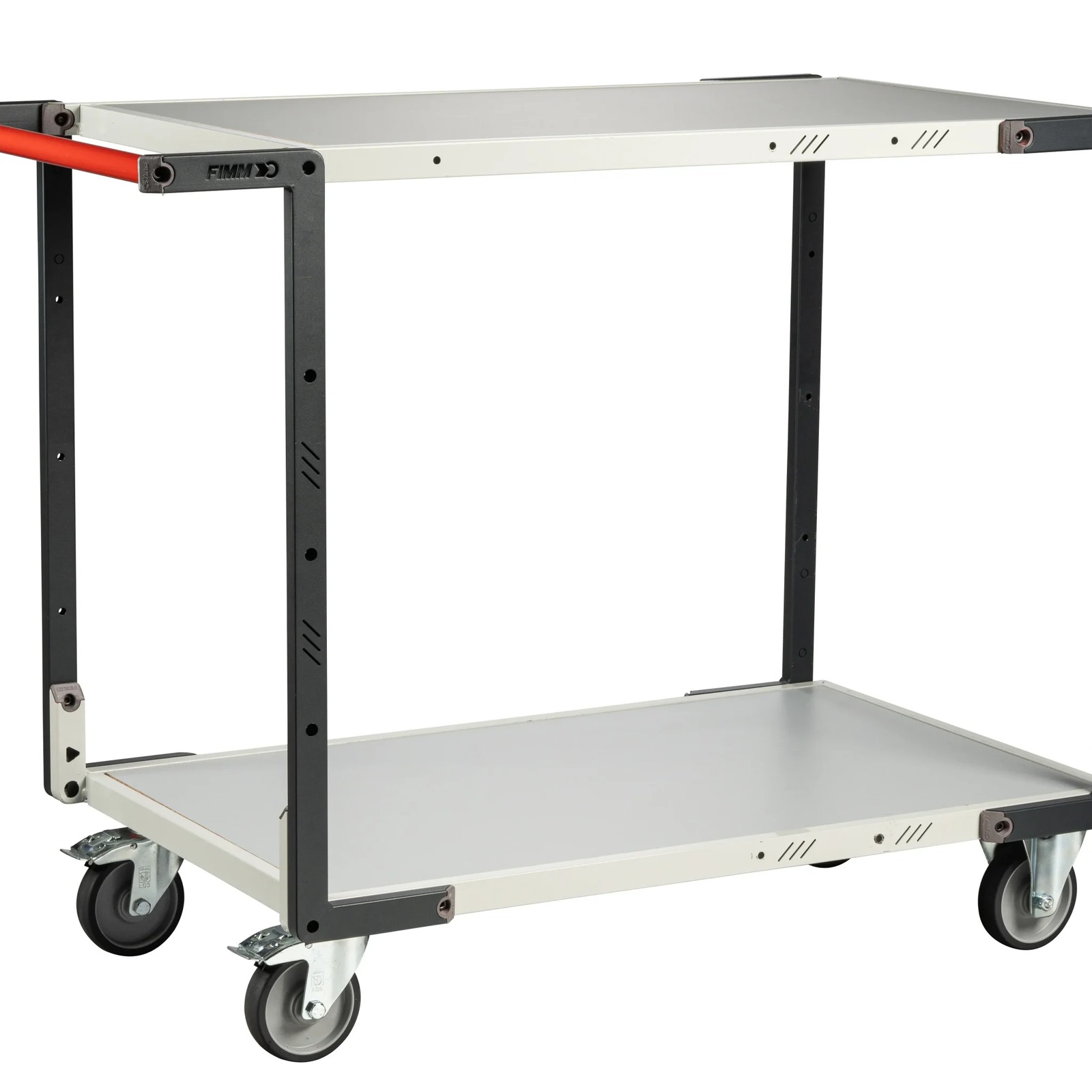 Servante montée 2 plateaux mélaminé 1000x600 mm roues TPE 250 kg - FIMM - 886722122