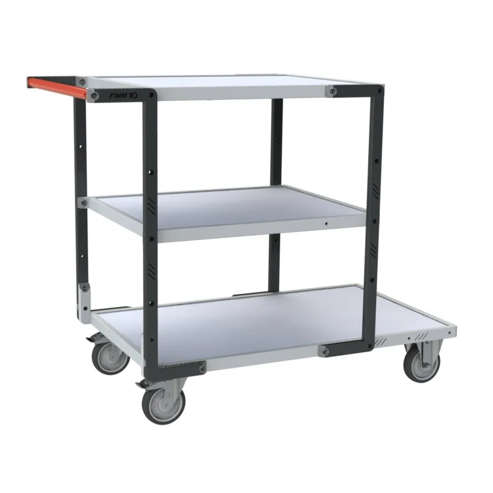Servante montée 3 plateaux mélaminé + roues TPE 250 kg - FIMM - 886722123