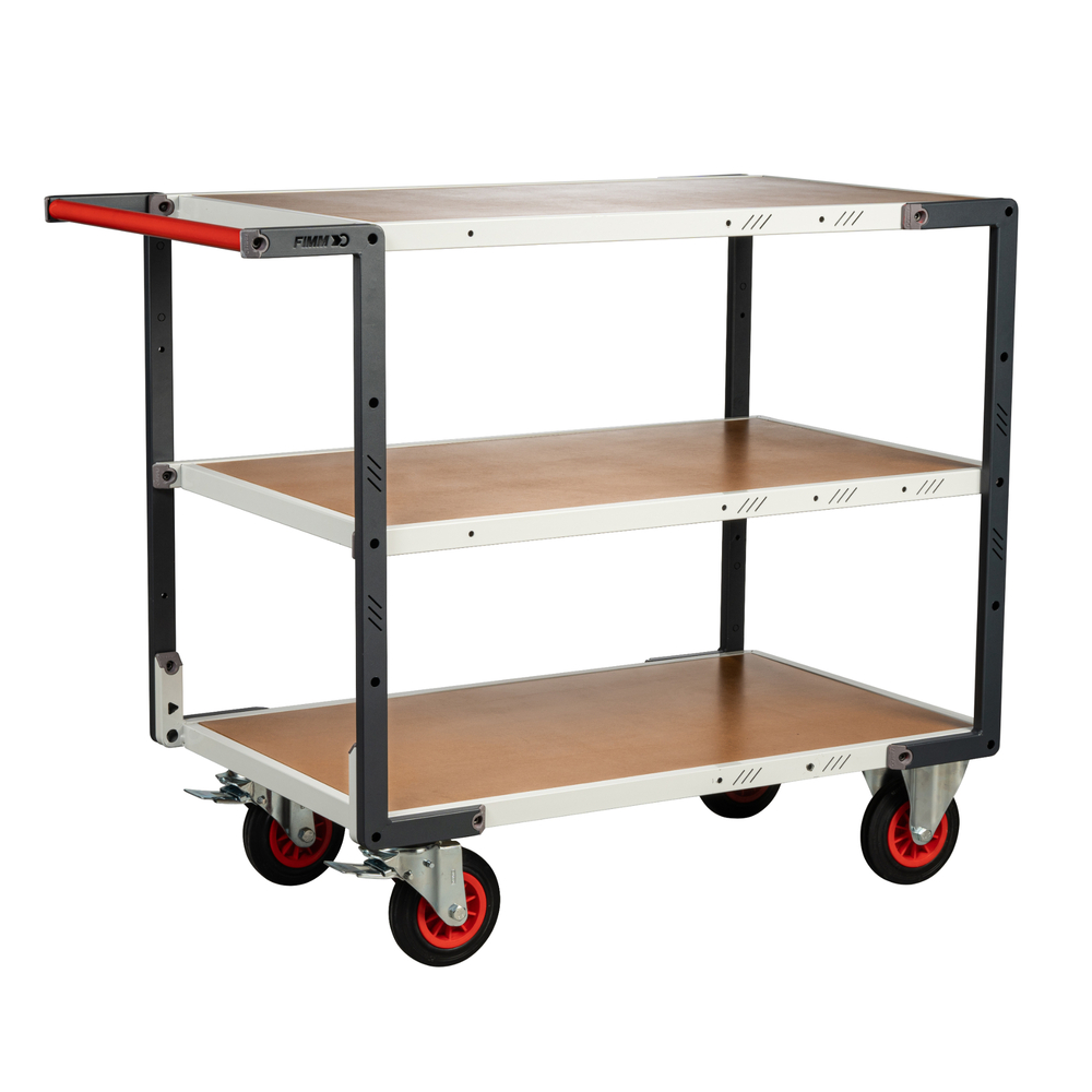 Servante montée 3 plateaux médium 1000x600 mm roues CC 400 kg - FIMM - 886722234