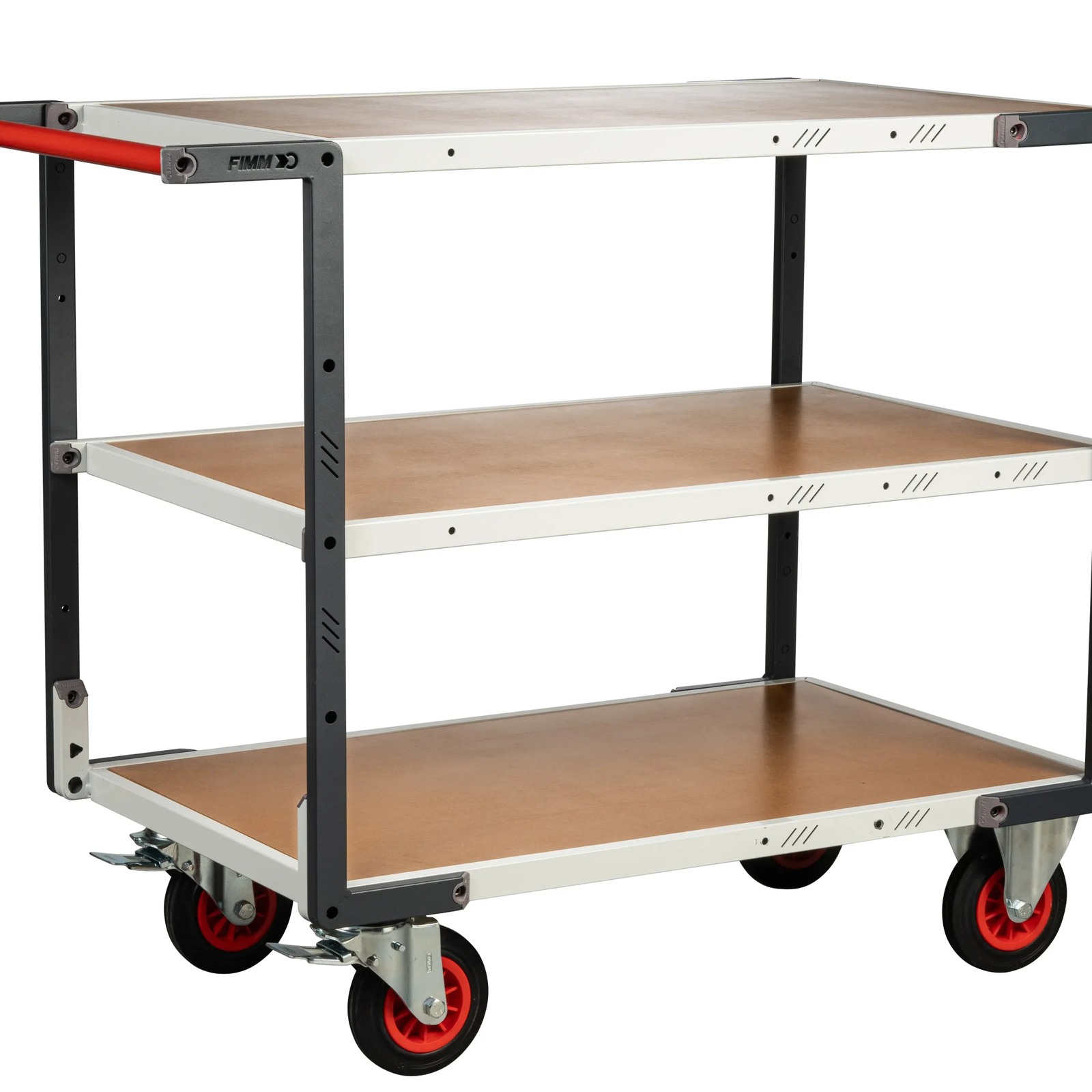 Servante montée 3 plateaux médium 1000x600 mm roues CC 400 kg - FIMM - 886722234