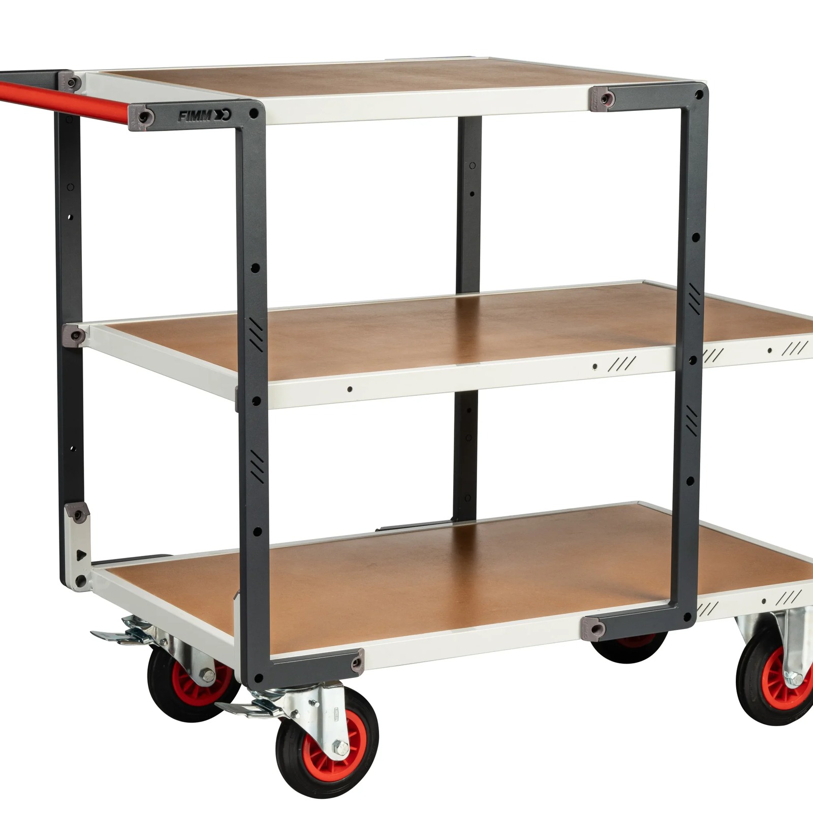 Servante montée 3 plateaux médium + roues CC 400 kg - FIMM - 886722235