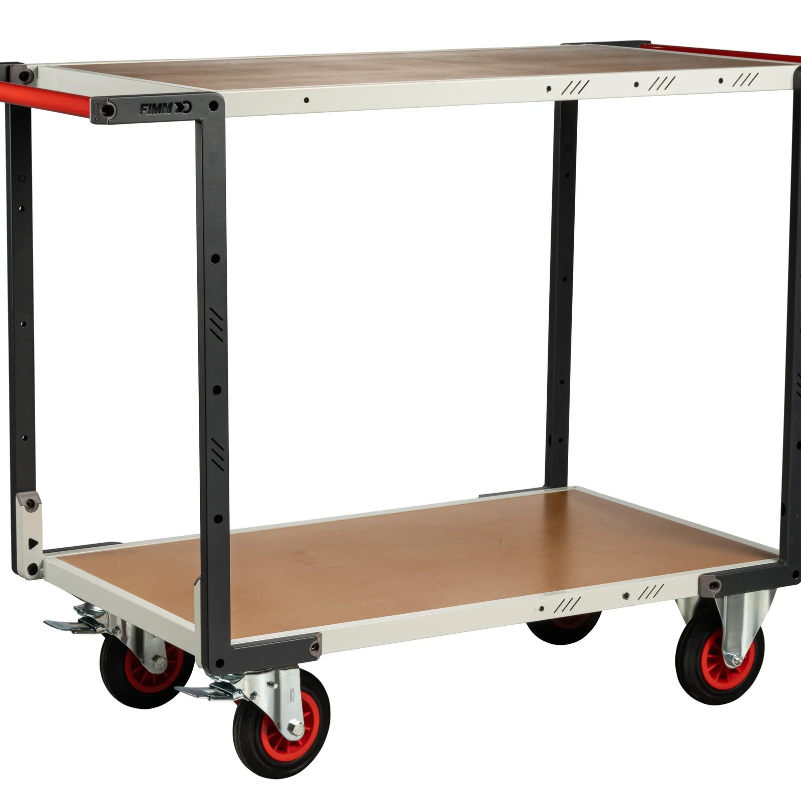 Servante montée 2 plateaux médium double poignées 1000x600 mm roues CC 400 kg - FIMM - 886722236