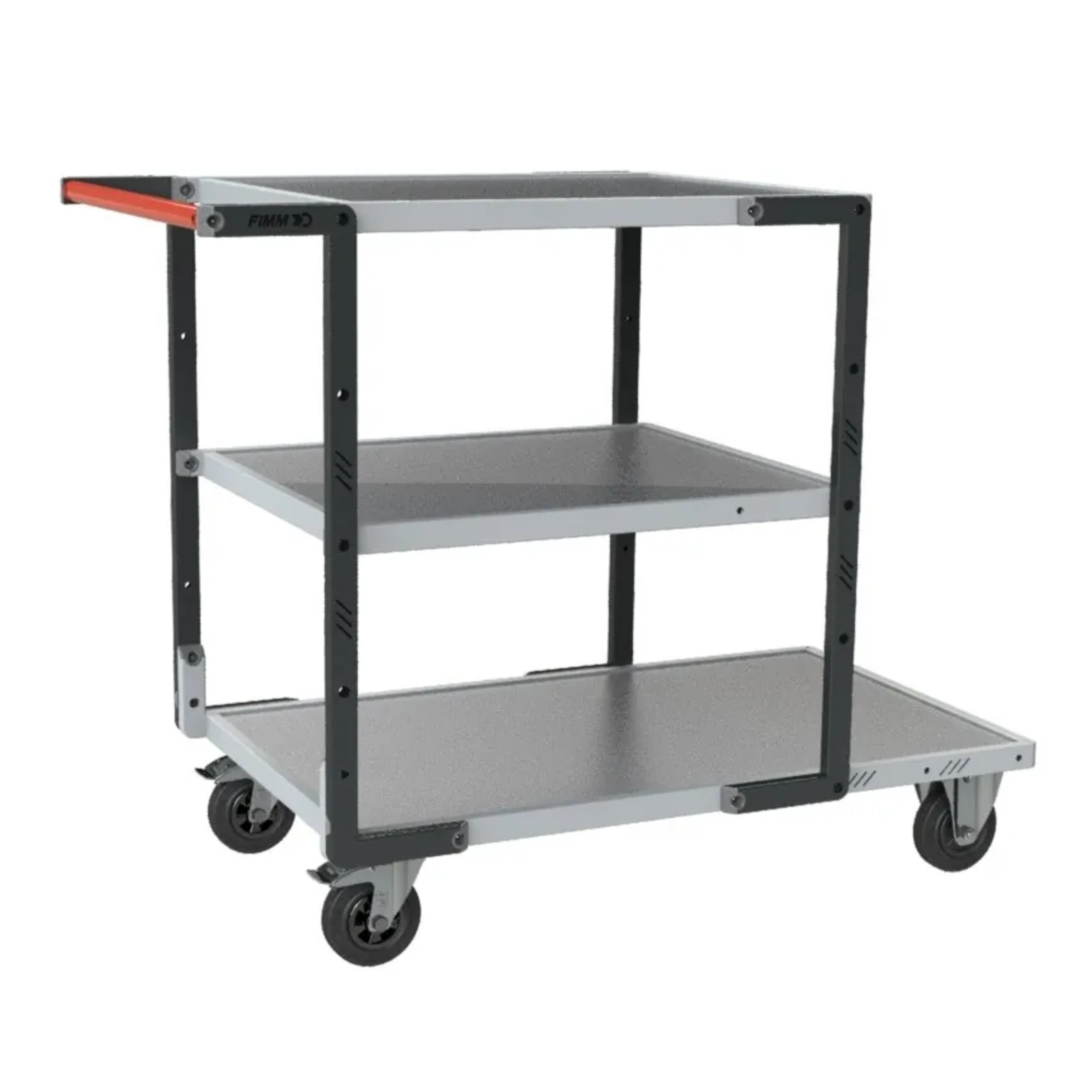 Servante montée 3 plateaux tôle galva + roues CC 250 kg - FIMM - 886722313