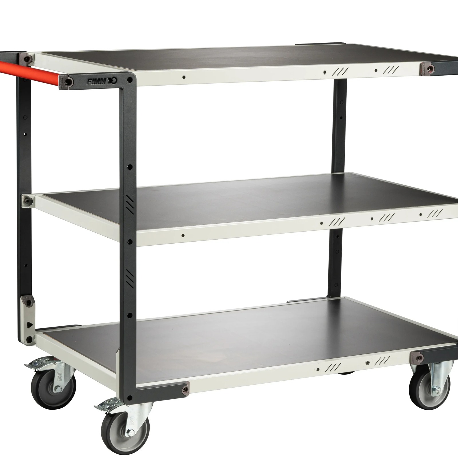 Servante montée 3 plateaux tôle 1000x600 mm roues TPE 250 kg - FIMM - 886722324