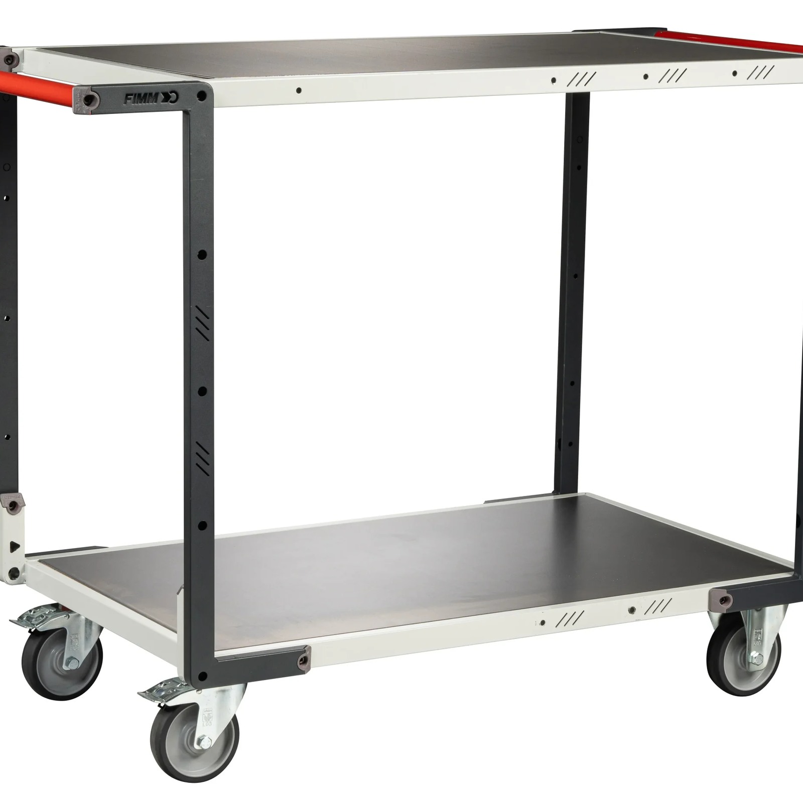 Servante montée 2 plateaux tôle galva double poignées 1000x600 mm roues TPE 250 kg - FIMM - 886722326