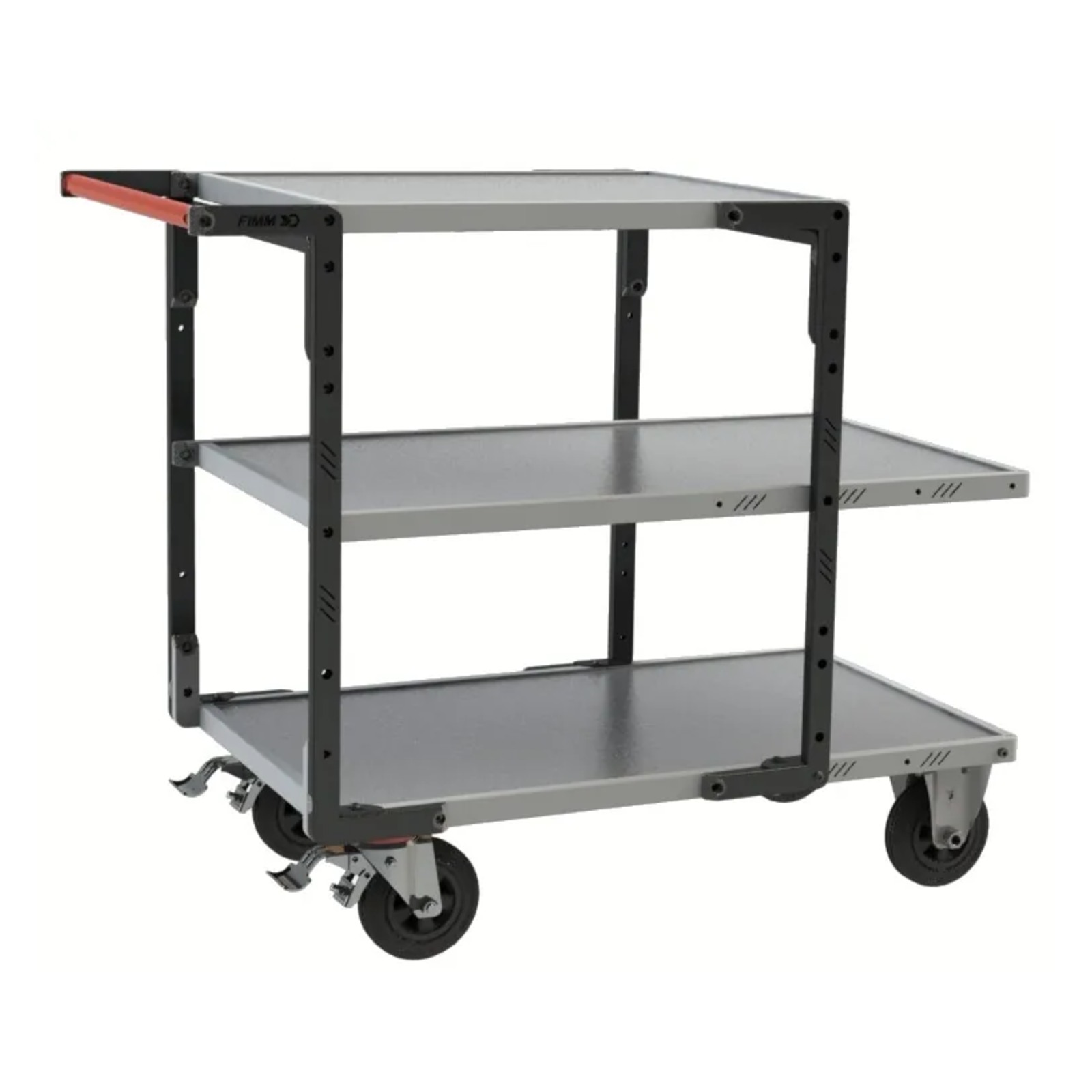 Servante montée 3 plateaux tôle galva + roues CC 400 kg - FIMM - 886722335