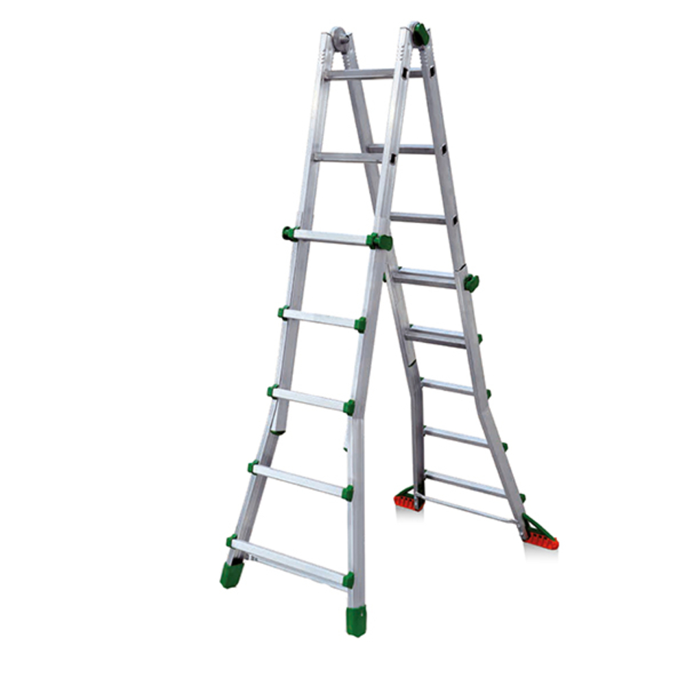 Echelle télescopique aluminium FACAL 4x5 haut. travail max. 6,05 m ALU PRO - BK/4A