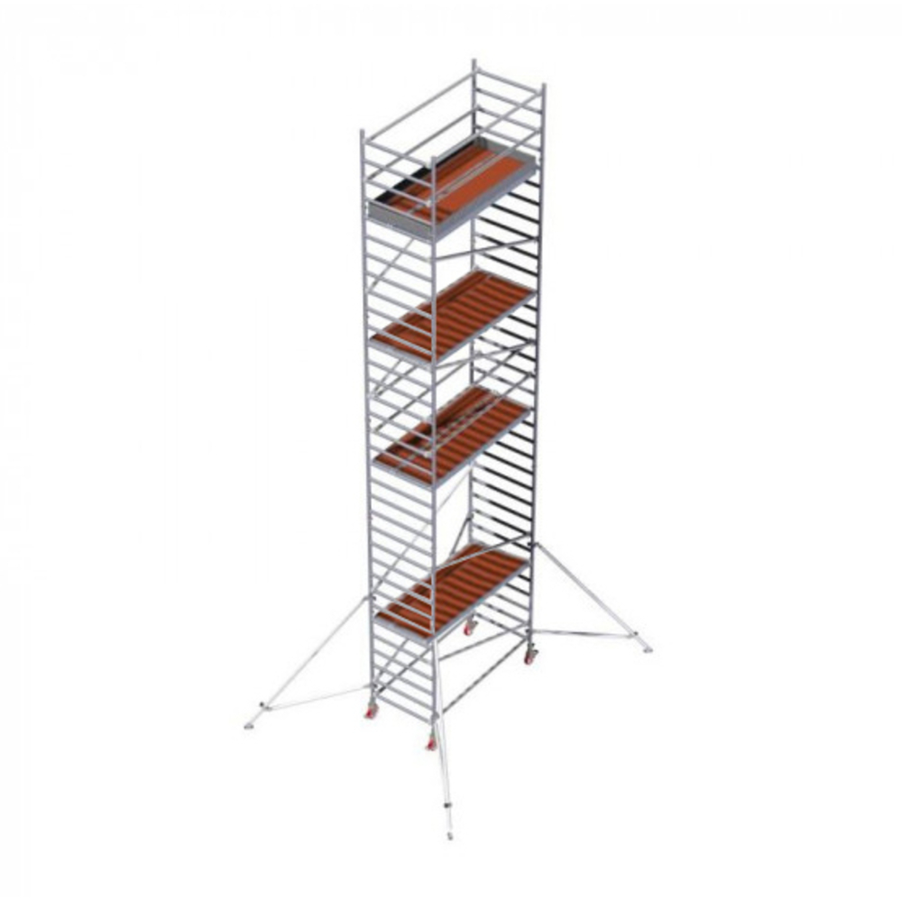 Echafaudage roulant aluminium pro haut de travail 9,90 m avec rattrapage de niveaux FACAL modèle CAPO - C39-2/C-BLI22