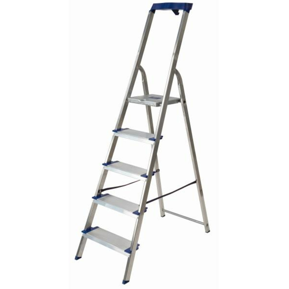 Escabeau professionnel 5 grandes marches de 120mm - hauteur de travail 2,95m FACAL - GM/5M