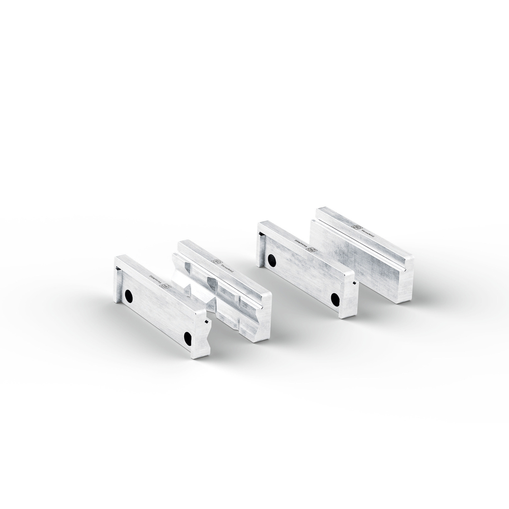 Set de paires de mors de protection (P) prismatique et (B) plat 110 mm aluminium (Fein VersaMAG) - FEIN - 90701010010