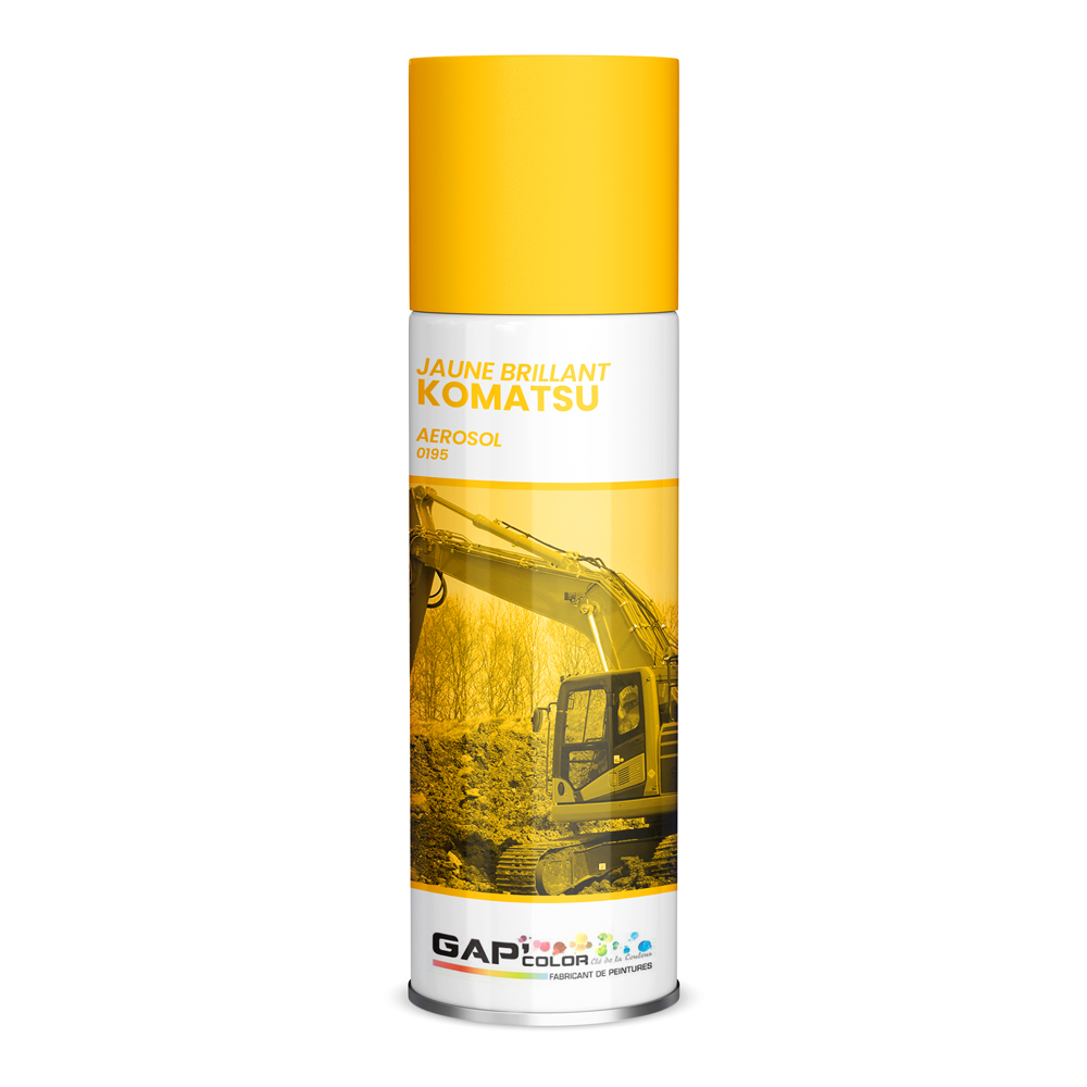 AEROSOL JAUNE CLAIR KOMATSU 0195 400ML