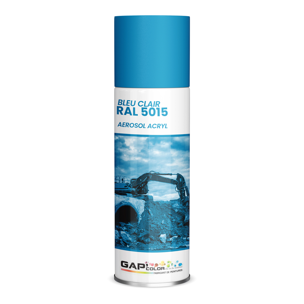 AEROSOL ACRYL RAL 5015 BRILLANT 400ML - GAP COLOR - 61615015