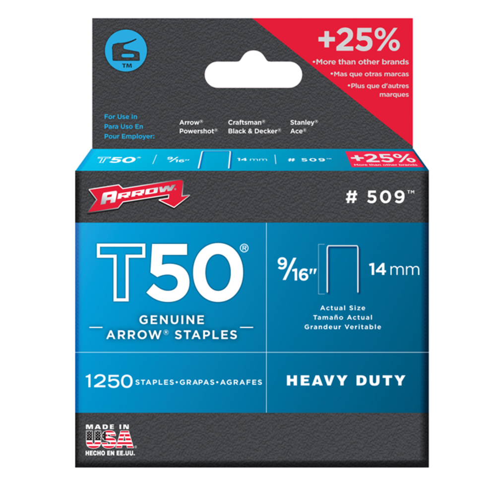 Agrafes T50 - 14mm - bte de 1250 VINMER - 031005