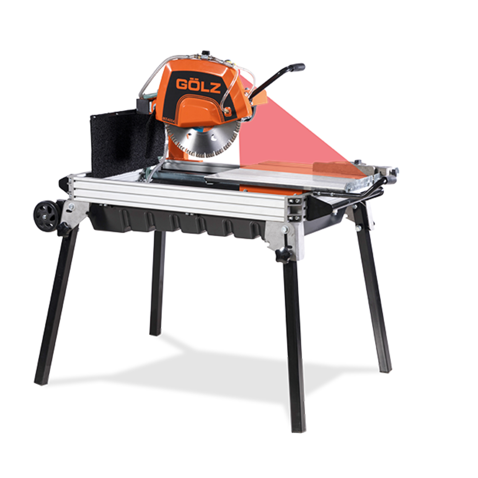 Scie sur table maçonnerie 400 mm 2,2 kW 230 V biseau 45° MS400AL GOLZ - 02894002010