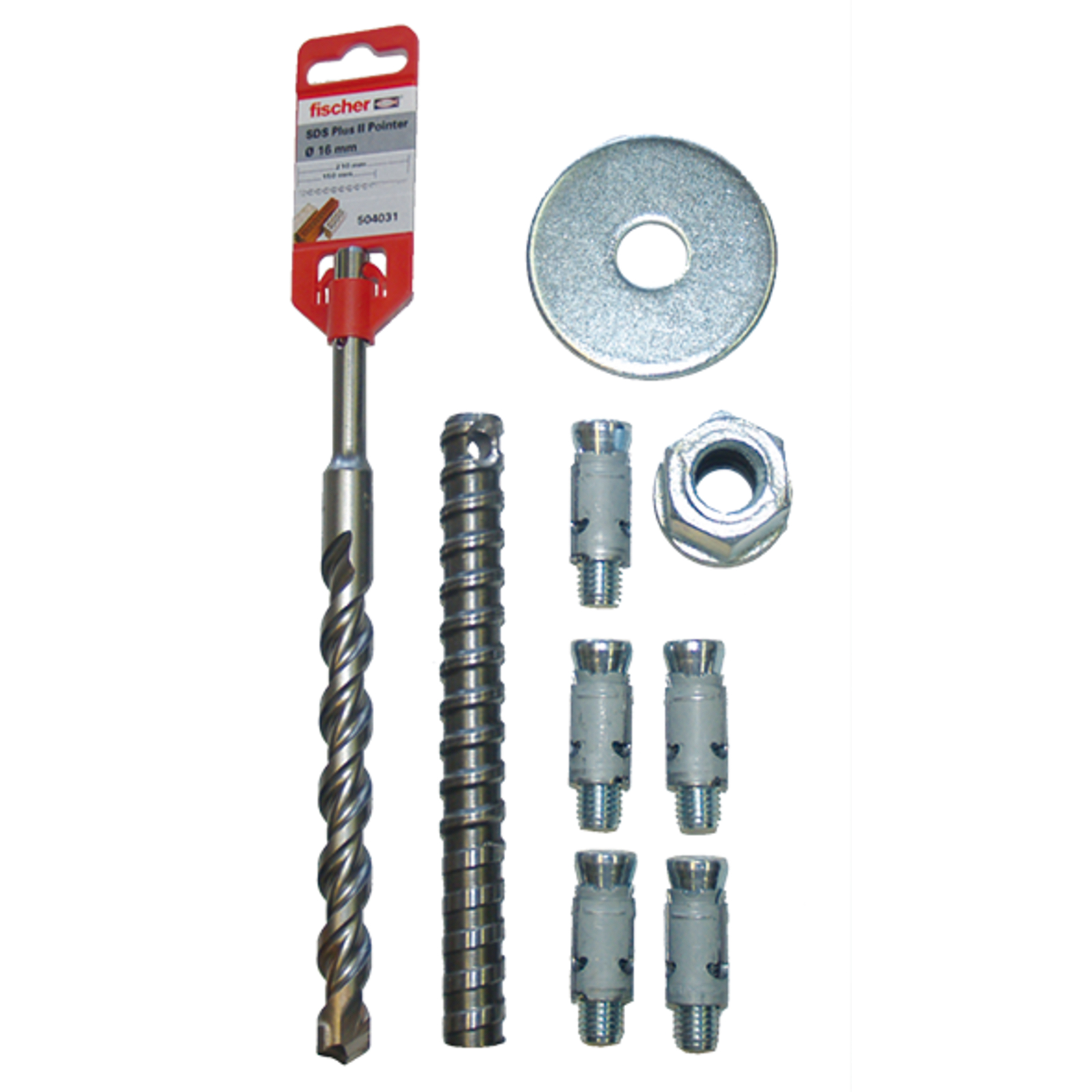 Set de fixation SDS 16 mm tige 160 mm 5 chevilles GOLZ - 02951100992