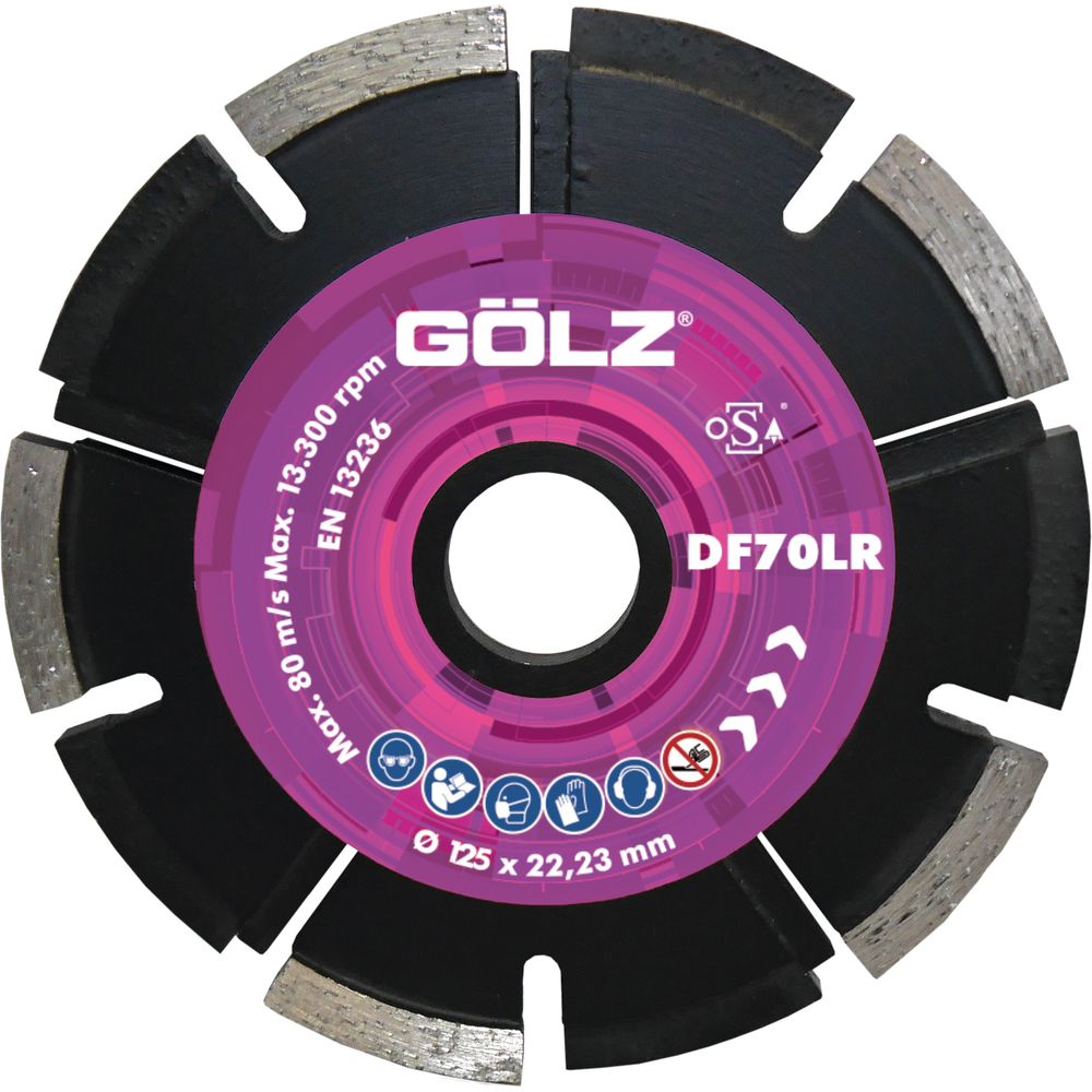 Disques DF70 LR Ø125 A22.2 GOLZ - 02963676125LR