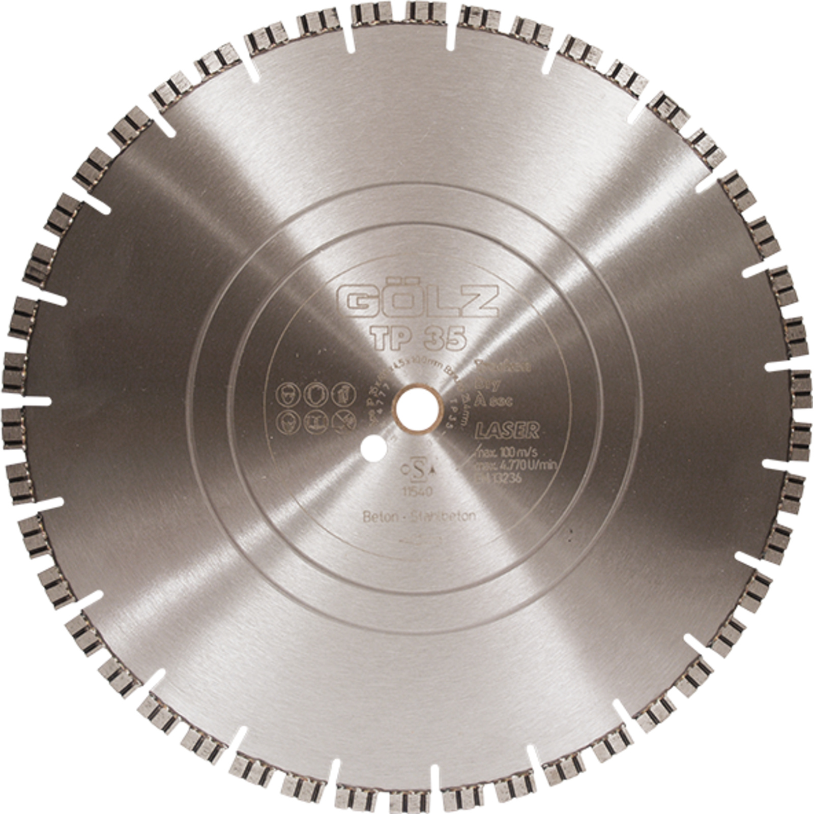 Disque diamant pré-coupe béton 400 mm 20/25,4 mm segments 10 mm GOLZ - 04978080400