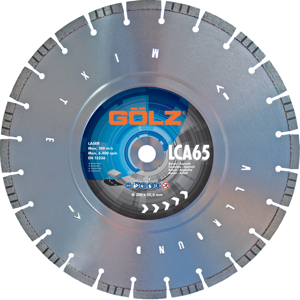Disque mixte béton et asphalte LCA-65 D450 mm GOLZ - 04978650450